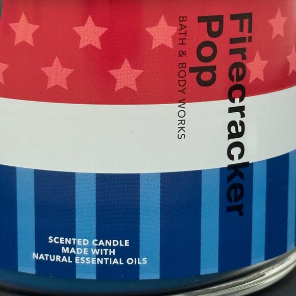 BBW Firecracker Pop Bath & Body Works 3 Wick Candle - Picture 3 of 11